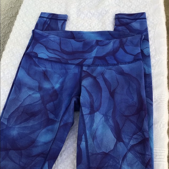 Lululemon Wunder Under midnight Tulle blue purple Leggings 6 - Picture 3 of 5